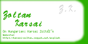 zoltan karsai business card